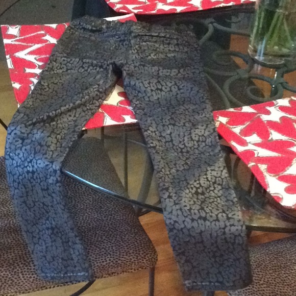 Girls Jordache Jeggings Black/Grey - Picture 4 of 6